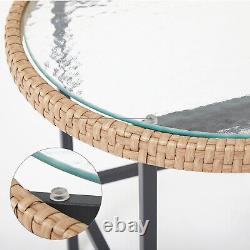 1/3 PCs Rattan Garden Patio Furniture Set Coffee Table&Wicker Rocking Chairs