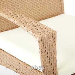 1/3 PCs Rattan Garden Patio Furniture Set Coffee Table&Wicker Rocking Chairs