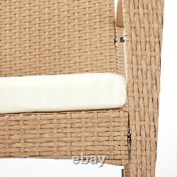 1/3 PCs Rattan Garden Patio Furniture Set Coffee Table&Wicker Rocking Chairs