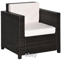 1 Seater Garden Patio Rattan Wicker Furniture Single Cube Chair Sofa Outdoor