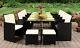 13pc Rattan Garden Furniture Cube Set Chairs Sofa Table Outdoor Patio