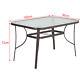 1m-1.5m Patio Furniture Garden Table Bistro Metal Frame Dining Outdoor Courtyard