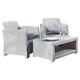 2 Seater Rattan Armchair Garden Furniture Set With Coffee Table Outdoor Patio