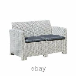 2 Seater Rattan Garden Furniture Outdoor Sofa Chair with Cushions Patio Bench