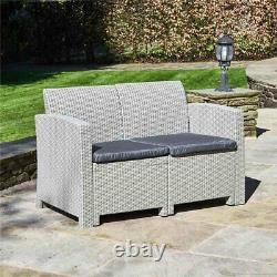 2 Seater Rattan Garden Furniture Outdoor Sofa Chair with Cushions Patio Bench