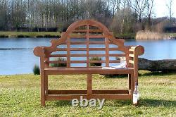 2 Seater Teak Wooden Garden Bench Outdoor Patio Seat Lutyen Chair Wood Furniture