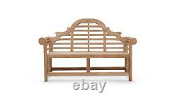 2 Seater Teak Wooden Garden Bench Outdoor Patio Seat Lutyen Chair Wood Furniture