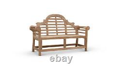 2 Seater Teak Wooden Garden Bench Outdoor Patio Seat Lutyen Chair Wood Furniture