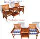 2 Seater Wooden Love Seat Chair Garden Furniture Wood Patio Outdoor With Table