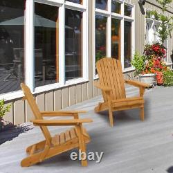 2 x Adirondack Chair Outdoor Seating Sun Lounger Garden Furniture Patio Armchair