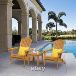 2 x Adirondack Chair Outdoor Seating Sun Lounger Garden Furniture Patio Armchair