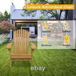 2 x Adirondack Chair Outdoor Seating Sun Lounger Garden Furniture Patio Armchair