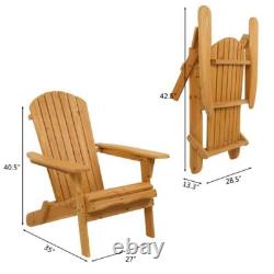 2 x Adirondack Chair Outdoor Seating Sun Lounger Garden Furniture Patio Armchair