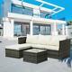 2022 Rattan Garden Furniture Outdoor 3pcs Patio Sofa Set Chairs Table (mix Grey)