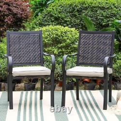 2Piece Rattan Chairs Garden Patio Furniture Set Outdoor Patio Wicker Sofa Chairs