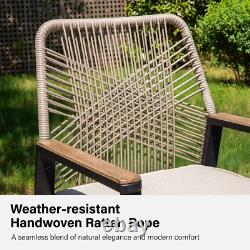 2x Patio Chair Rattan Chair Dining Chair Garden Furniture Wicker Chair WithCushion