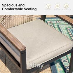 2x Patio Chair Rattan Chair Dining Chair Garden Furniture Wicker Chair WithCushion