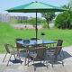 3/5/7 Pieces Garden Bistro Patio Furniture 60-150cm Table Set Chair Waterproof