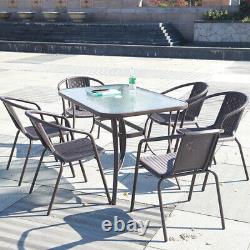 3/5/7 Pieces Garden Bistro Patio Furniture 60-150cm Table Set Chair Waterproof