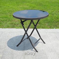 3/5PC Patio Set Bistro Folding Table&Backrest Chair Garden Furniture Outdoor Set