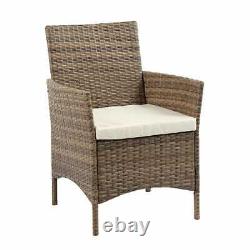 3 PCs Bistro Set Patio Rattan Garden Furniture Outdoor 2 Chairs & Coffee Table