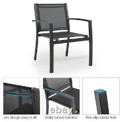 3 Piece Garden Furniture Set 2 Seater Chairs & Table Patio Bistro Outdoor Set