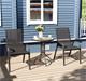 3 Piece Patio Bistro Set Outdoor Garden Furniture Table And Chairs Metal Black