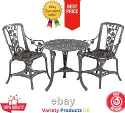 3 Piece Rose Armchair Table Bistro Patio Set Garden Furniture Vintage Outdoor G