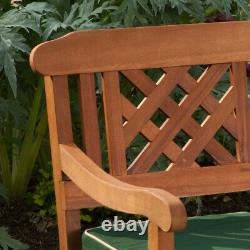 3 Seater Hardwood Bench Classic Wooden Garden Patio Outdoor Furniture Indoor NEW