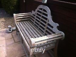 3 Seater Teak Wooden Garden Bench Outdoor Patio Seat Chair Lutyen Wood Furniture