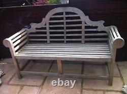 3 Seater Teak Wooden Garden Bench Outdoor Patio Seat Chair Lutyen Wood Furniture