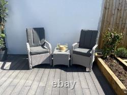 3 pcs Leigh Rattan Garden Furniture Patio Bistro Set