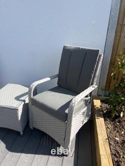 3 pcs Leigh Rattan Garden Furniture Patio Bistro Set
