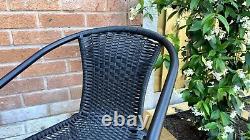 3 pcs PE Rattan Wicker Garden Furniture Patio Bistro Set