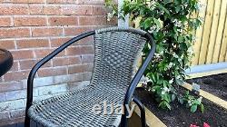 3 pcs PE Rattan Wicker Garden Furniture Patio Bistro Set