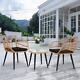3pc Rattan Bistro Set Outdoor Garden Patio Furniture-2 Chairs&glass Coffee Table