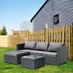 3pcs Outdoor Patio Sectional Furniture Pe Wicker Rattan Sofa Set Garden Yard Uk