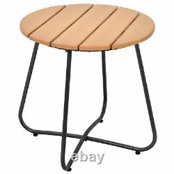 3PCS Outdoor Rattan Furniture Bistro Set Garden Patio Wicker Table & Chair Set