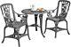 3pc Garden Bistro Set 2 Chairs & Table Furniture Pvc Outdoor Patio Dining New