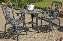 3pc Garden Bistro Set 2 Chairs & Table Furniture PVC Outdoor Patio Dining NEW