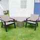 3pc Outdoor Garden Furniture Table &chair Set Relax Armchair Storage Table Patio