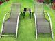 3pc Sun Lounger Set Outdoor Furniture Side Table Garden Patio Back Chaise Seats