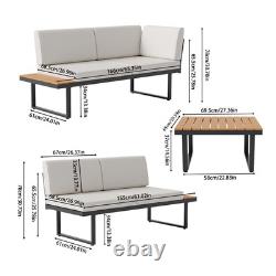4/5 Seater Corner Sofa Rattan Garden Furniture L-Shape Indoor Outdoor Patio Set