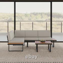 4/5 Seater Corner Sofa Rattan Garden Furniture L-Shape Indoor Outdoor Patio Set