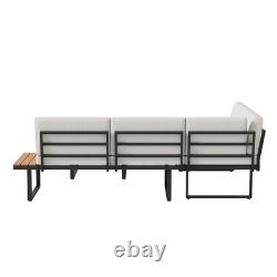4/5 Seater Corner Sofa Rattan Garden Furniture L-Shape Indoor Outdoor Patio Set