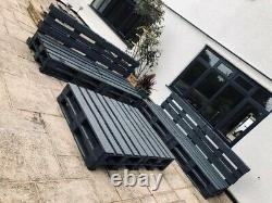 4 Grey Indoor/Outdoor Rustic Patio Garden Pallet Furniture Chair Sofa 2 Tables