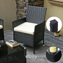 4 Pcs Rattan Garden Furniture Set Polyrattan Outdoor Patio Furniture GGF002B01
