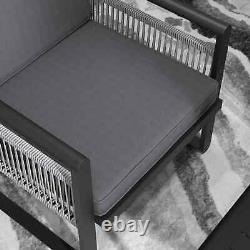 4 Piece Aluminium Garden Dining Set Outdoor Patio Furniture with Cushions Included