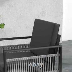 4 Piece Aluminium Garden Dining Set Outdoor Patio Furniture with Cushions Included