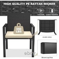 4 Piece Garden Rattan Furniture Table Chairs Sofa Wicker Outdoor Patio Set